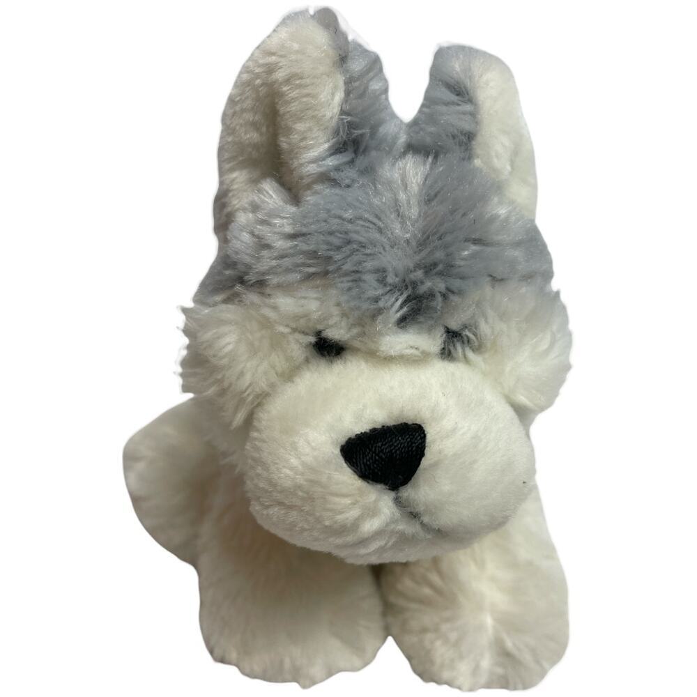 Ganz  Lil Kinz Plush Gray & White Husky Puppy Dog Plush Stuffed Animal 5" Toy